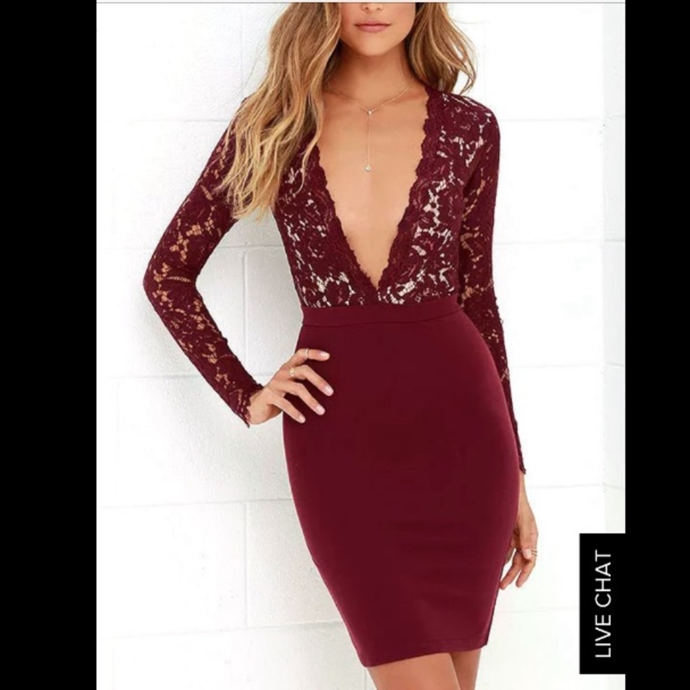 Like New! Sexy, Deep Plunging Neckline Dress